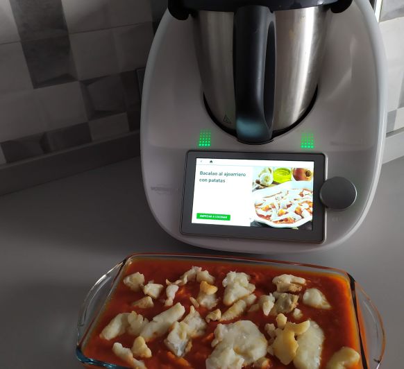 BACALAO AL AJOARRIERO Thermomix® CACERES