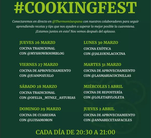 #COOKINGFEST SEMANAL